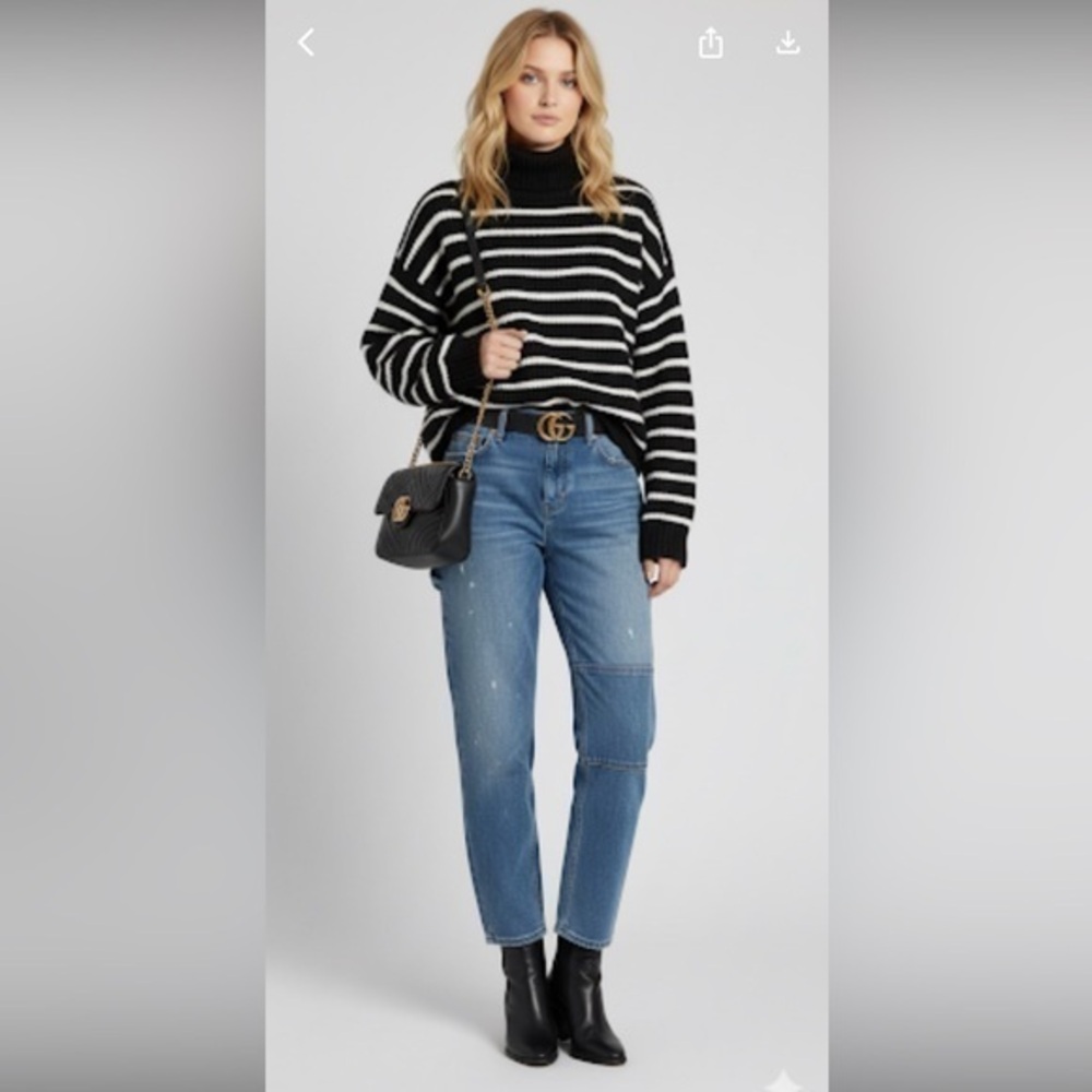 New BDG Highrise Distressed Carpenter Blue Bohemian Jeans